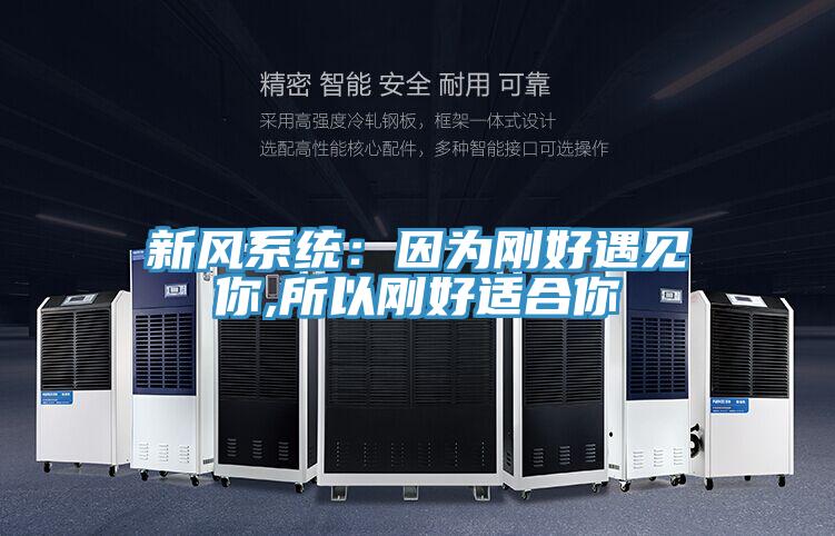 新風系統:因為剛好遇見你,所以剛好適合你