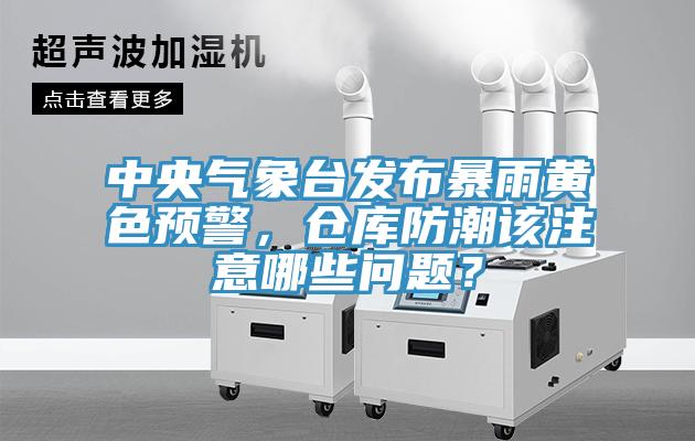 中央氣象臺發布暴雨黃色預警，倉庫防潮該注意哪些問題？