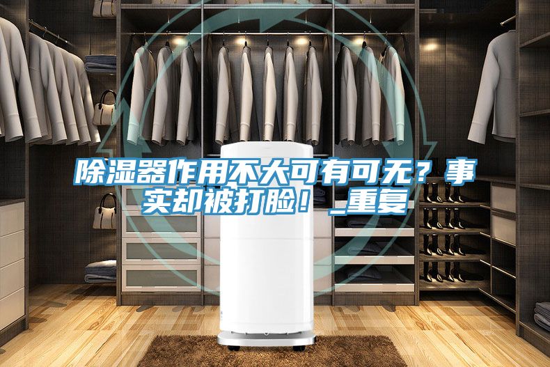 除濕器作用不大可有可無?事實卻被打臉!_重復