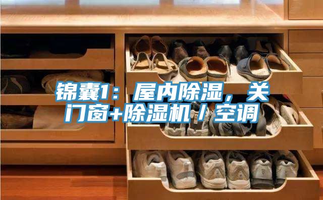 錦囊1:屋內除濕,關門窗+除濕機/空調