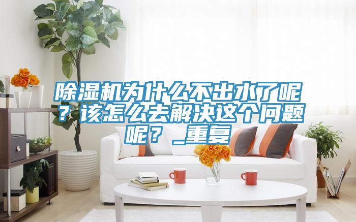 除濕機為什么不出水了呢？該怎么去解決這個問題呢？_重復